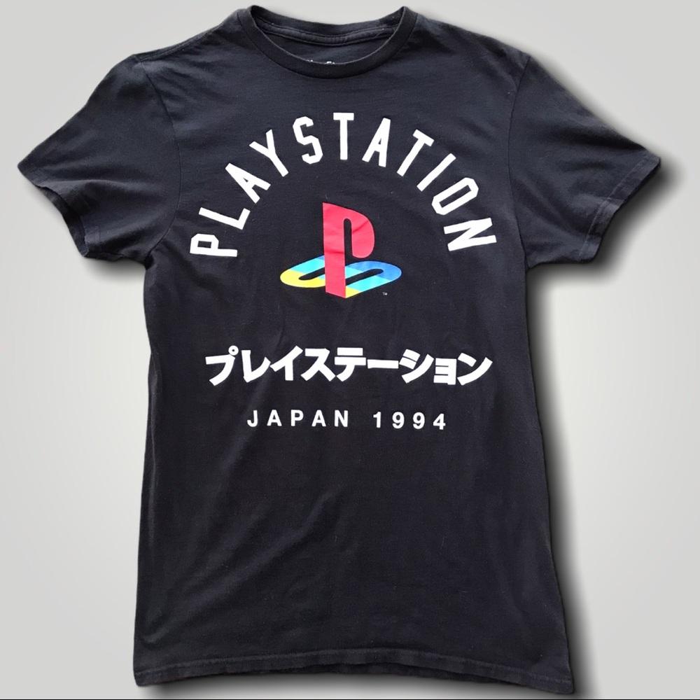 PlayStation Japan 1994 Gaming Black T-shirt SM